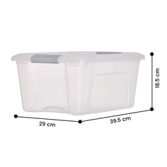 IRIS OHYAMA 15L Storage Box with Lid - 4 Pack
