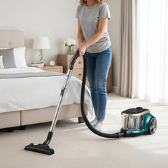 Midea Eureka Apollo Bagless Canister Vacuum Cleaner, Lightweight Cylinder Vacuum Cleaner with 800W Motor & Single Cyclone System, 2.2L Dust Container, Suitable for Carpets, Hard Floors & Pet Hair Cleanup, Green