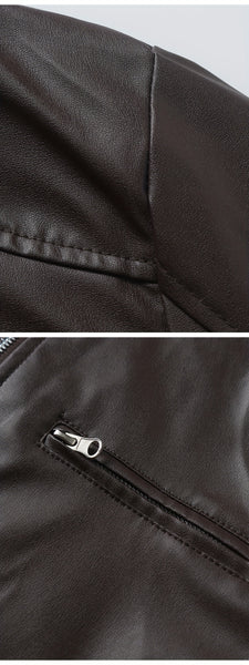 New Autumn/Winter Men's Jacket, European/American Style Motorcycle Jacket, Men's Stand Collar Windproof Winter Outerwear