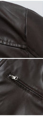 New Autumn/Winter Men's Jacket, European/American Style Motorcycle Jacket, Men's Stand Collar Windproof Winter Outerwear