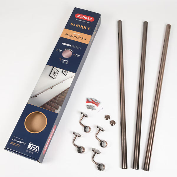 Rothley Stainless Steel Hand Rail Kit, 3.6M - Available in 3 Finishes