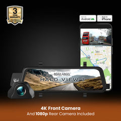 Road Angel Halo View 3 4K Mirror & Rear Dash Cam