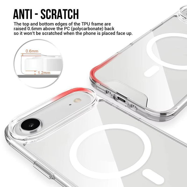 IPhone 17 Meg-Safe Phone Case Anti-Scratch Slim Phone Case Cover- Clear