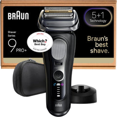 Braun Shavers Series 9 Pro+ Electric Shaver for Men, Wet & Dry Electric Razor, 5+1 Ultra Thin Precision Blades, Pro Sensoadapt, 6 in 1 Smartcare Center, 60 Min Runtime, 9665CCE Graphite
