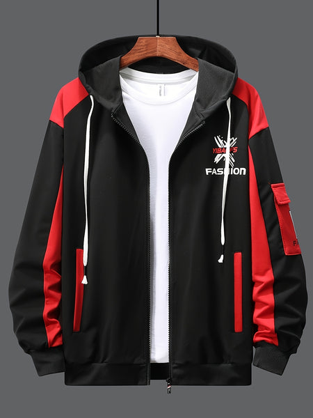 Men's Casual Hooded Sweatshirt Sportswear Set, Tracksuit