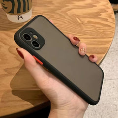 Phone Case - High-Quality Minimalist Frosted Black Phone Cover - Resists Fingerprints, Offers Lens Protection, Features Accurate Cutouts, Provides Full Coverage & Scratch Resistance