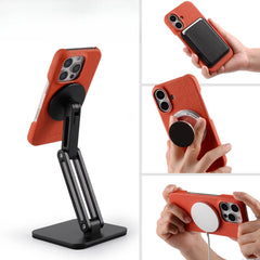 Phone Case - High-Quality Leather Case Designed for The for Iphone 17 Pro Max Featuring Magnetic Support, Also Compatible with The for Iphone 16 Pro, Providing a Sturdy Cover