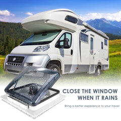 Roof Vent Fan Motorhome Fan Speed Intake Exhaust Automatic Level Permanent Reversible Fan with Crank Lift Smoke Lid