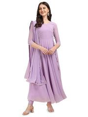 Estationeryhouse Women's Georgette Anarkali Kurta Kurti with Dupatta (Bottoms not Included)