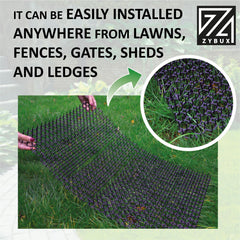 12pcs Garden Anti Cat Spike Mats, Plastic Spike Mat Cat Repellent, Protective Spike Mats for Protecting Garden Plants, Prevent Cats And Dogs from Digging Holes 49cm * 14cm * 2.7cm