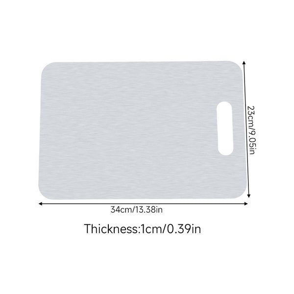 Stainless Steel Thawing Cutting Board, Double-Sided Thickened Kitchen Chopping Board for Household and Catering Use, 201 Stainless Steel, 34×23×1cm