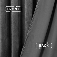 2pc Luxury Velvet Curtain Panels with Free Matching Velvet Cushion Cover – Thermal Insulated Grommet Top Drapes, Energy Saving Curtain Panels for Bedroom & Living Room Home Decor, Perfect Holiday Gift