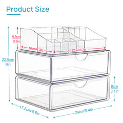 Three-Level Drawer Organizer, Multi-Section Storage Box for Office Items (Pens, Paper Clips, Staplers)