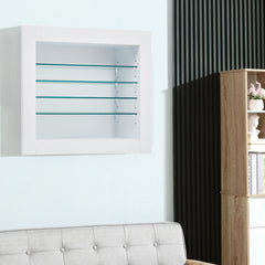 5-Layer Transparent Collection Display Cabinet, Space-Saving Display Cabinet for Home, Office, Bathroom, Living Room, Wall Mounted, Multi-tier Shelving, Space-Saving, Durable Organizer, Ideal for Storage and Decoration