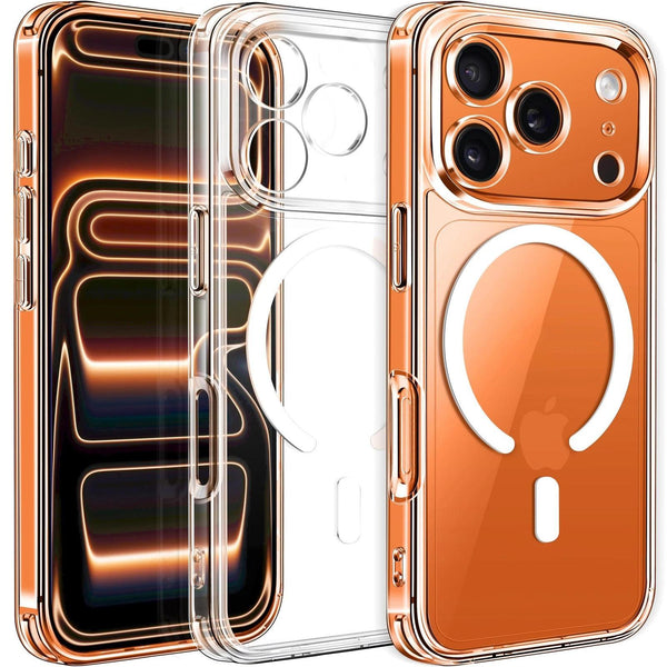 Transparent Shockproof Clear Magnetic Phone Case Compatible with iPhone 17 Series (17, 17 Pro, 17 Air, 17 Pro Max) | Transparent Shockproof TPU Cover | Slim Protective Phone Accessory
