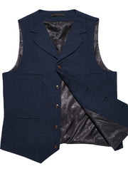 Men'S Vest Retro Fashion Groom Wedding Party Vest Men'S Herringbone Casual Business Waistcoat