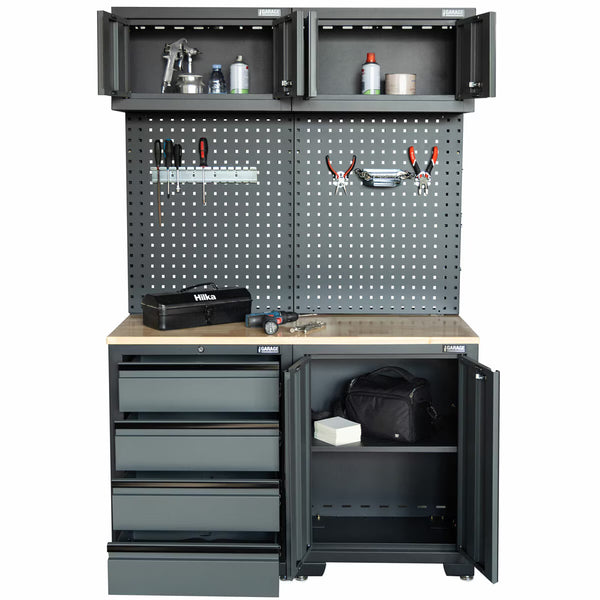 Hilka Professional 24-Gauge Steel 5-Piece Garage Workstation Set