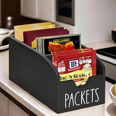 Wooden Storage Basket with Compartments | Multi-Purpose Kitchen Organizer for Spices, Utensils & More | Rustic Home Decor with Clear Viewing Window, Shelf Baskets