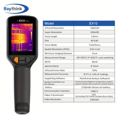 Raythink Handheld Infrared Thermal Imager, Temperature Measuring Thermal Camera for Floor Heating, Electrical Inspection, and Leak Detection, 160×120 IR AI Super Resolution