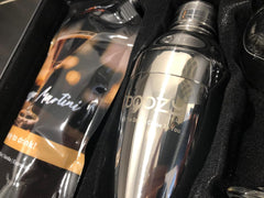 Boozy Espresso Martini Cocktail Shaker Set in Gift Box, with Glasses & Shaker, 500Ml, 5 Servings, 18% ABV, Premixed Cocktail, Shaker, X2 Ravenhead Glasses