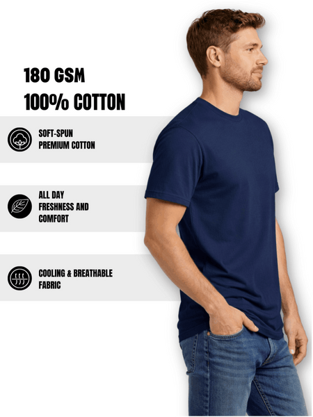 5 / 10 Pack Men'S Cotton T-Shirts – Super Soft Breathable Stretch Tees – Durable Comfort Fit Casual, Work or Sports Men'S Tops Multipack – Local UK Shipping