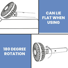 Schallen White Small Powerful Hand Held Travel Fan Mini Portable Handheld Fan USB Rechargeable Battery Powered Electric Travel Cooling Fan Lightweight Personal Pocket Fan with 3 Speed Settings Quiet Operation 1200mAh Long Battery Life Summer Cooling Fan f