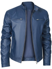 Men'S Biker Jacket for Fall Winter