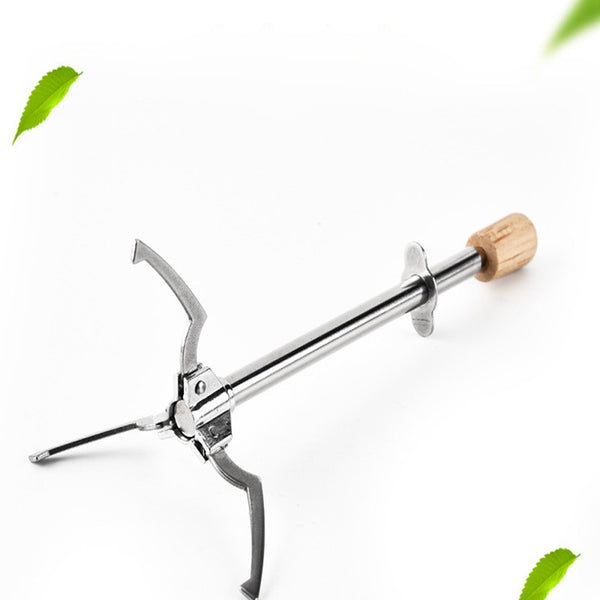 Telescopic Ice Clip Pickle Grabber Fork Tongs Olives Pickled Onions Utensil 1pc