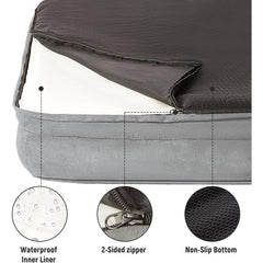 Orthopedic Dog Bed with Removable CoverFoam Pet Mattress for All-Season Comfort, Non-Slip Bottom, Fits Medium/Large/Small Dogs, Cozy Bedroom Accessory