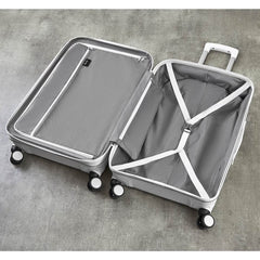 Rock Prime 3 Piece Hardside Luggage Set in White
