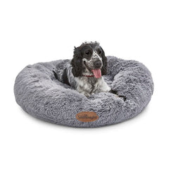 Calming Plush Donut Pet Bed