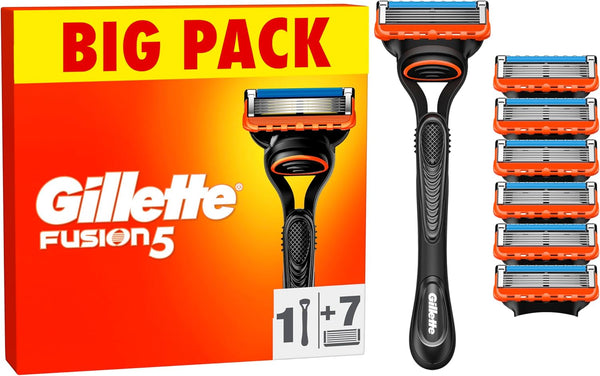 Gillette Fusion5 Razor for Men, 1 Gillette Razor, 10 Blade Refills