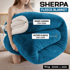 1pc Luxurious Double-Sided Sherpa Throw Blanket – Soft, Warm & Cozy Contemporary Blanket, Machine Washable, Perfect for Couch, Bed, Office & Travel, Ideal Gift