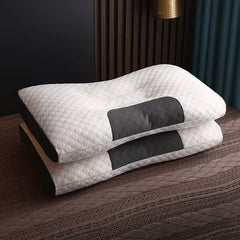 1/2pcs Soft Low Pillows, Soft Slim Pillow, Medium Thickness Pillow, Modern Zipper Design, Hotel-Quality Polyester Filling, White & Gray, Perfect for Home Bedroom Decor, Christmas & New Year Gift