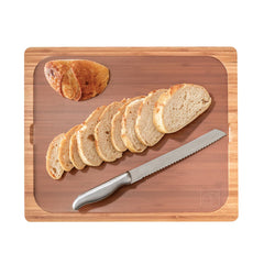 Seville Classics Bamboo Cutting Board with 7 Colour Coded Chopping Mats