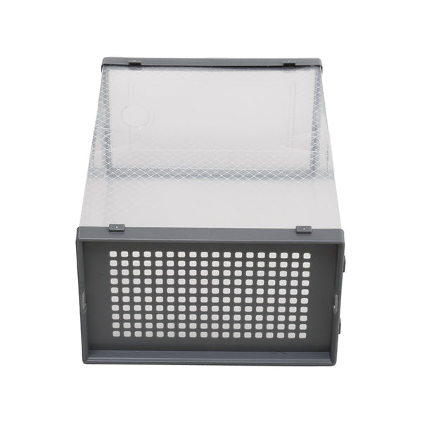 Pack of 12 Stackable Shoe Boxes Shoe Storage Organisers, Sturdy & Durable, Space Saving, Shoe Organizer Containers with Lids for Women/Men, Ideal for Entryway, Closet, Living Room, Bedroom, Office, Dorm, Fit Up To UK Size 9.5, 23x33x14cm