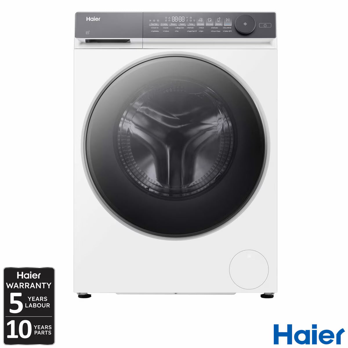 Haier I-Pro Series 5 HWD100-B14367U1, 10/6Kg Washer Dryer, D Rated in White