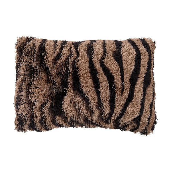 LIVINGANDHOME Tiger Stripes Plush Duvet Cover Set - 3pcs Polyester Woven Includes 1 Duvet Cover & 2 Pillowcases, Soft Cozy All Season, Machine Washable (Single/Double/King/Super King)