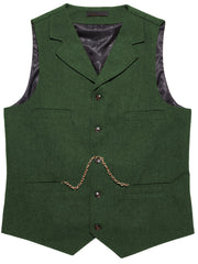 Men'S Vest Retro Fashion Groom Wedding Party Vest Men'S Herringbone Casual Business Waistcoat