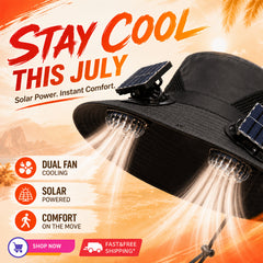 Dual Fan Wide Brim Hat with USB Rechargeable Cooling System, Breathable Outdoor Suitable for Beach, Hiking, Farm Visits, USB for -the- Power, Portable for Adults