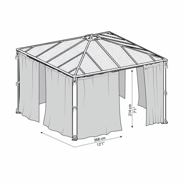 Palram Canopia Netting Set for Palermo Gazebos