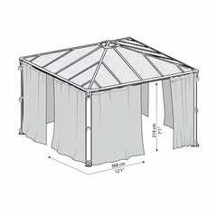 Palram Canopia Netting Set for Palermo Gazebos
