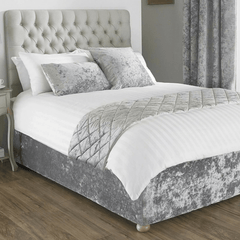 VELVET DIVAN BED BASE VALANCE WRAP FRAME COVER SINGLE, DOUBLE, SUPER KING SIZE