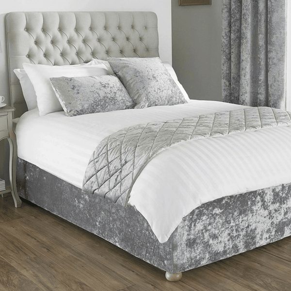 VELVET DIVAN BED BASE VALANCE WRAP FRAME COVER SINGLE, DOUBLE, SUPER KING SIZE