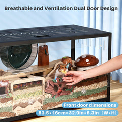 BUCATSTATE 80/100cm Guinea Pig Cage Small Pets Habitats Large Stackable with Top Access Easy Assemble, Dwarf Syrian Hamster House for Guinea, Gerbil