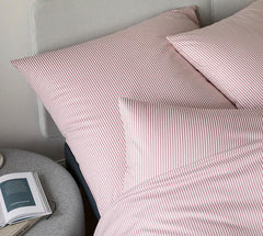 Cambridge TC200 Stripe Duvet Cover Set Hot Pink Premium Bedding Set