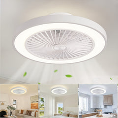 Ceiling Fans with Lights And Remote, 48.26cm Flush Mount LED Dimmable Ceiling Fan, 6 Wind Speed Reversible Quiet, 3000-6500K Color Temperature Low Profile Ceiling Fan, Ceiling Fans with Lights for Bedroom, Dining Room And Living Room