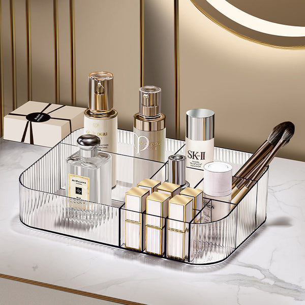 Makeup Organiser Storage Drawers, Stackable Skincare Cosmetic Organizer Acrylic Large, Tidy for Lipstick, Nail Care, Perfume, Jewelery, Brush, Vanity, Dresser, Bedroom, Bathroom