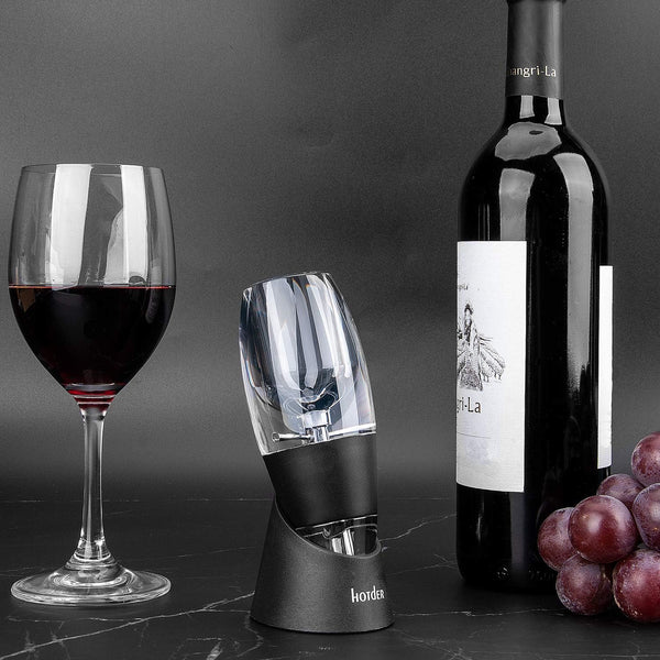 Hotder Wine Aerator, Acrylic Red Wine Decanter Pourer with Base Gift Set for Christmas New Year Party Wine Lover