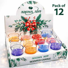 Premium Aroma Candle (Pack of 12) – Relaxing Home Fragrance & Cozy Ambience Long Lasting
